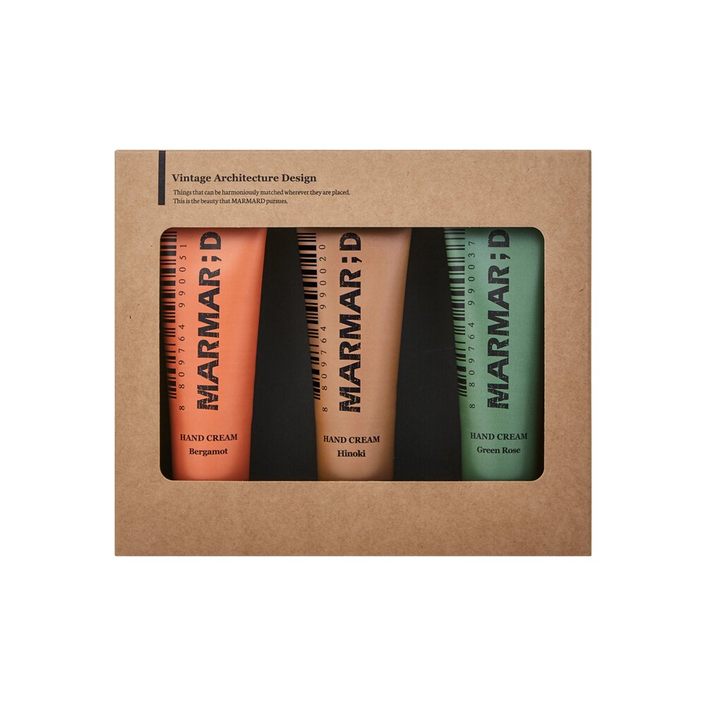 Hand Cream Triple Set (Bergamot, Hinoki, Green Rose) by MARMAR;D at GWENCHANDA Korean Cosmetics Shop - 1
