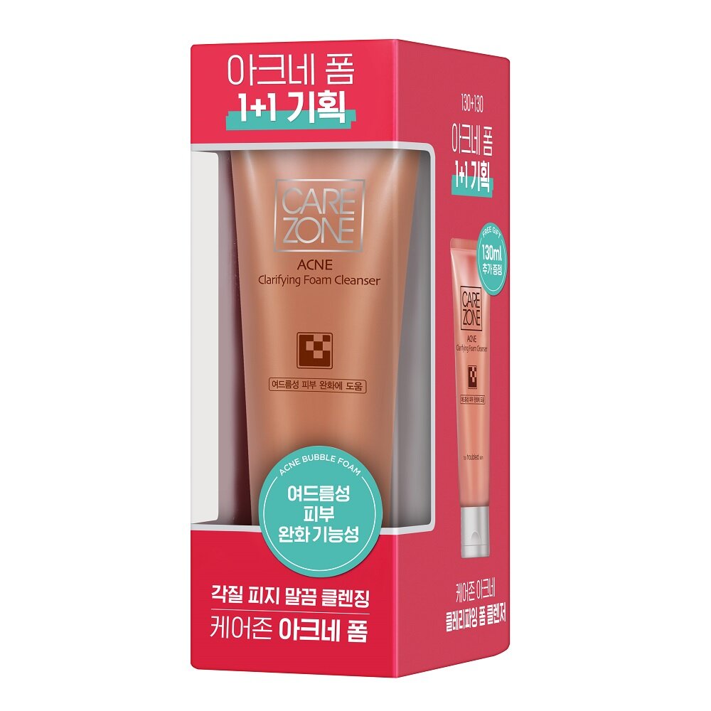 Acne Clarifying Foam Cleanser 1+1 by CAREZONE at GWENCHANDA Korean Cosmetics Shop - 1