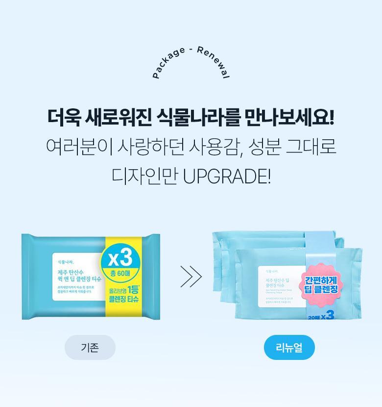 Jeju Sparkling Water Quick & Deep Cleansing Tissue 20 Sheets x 3 Packs by Shingmulnara at GWENCHANDA Korean Cosmetics Shop - 1