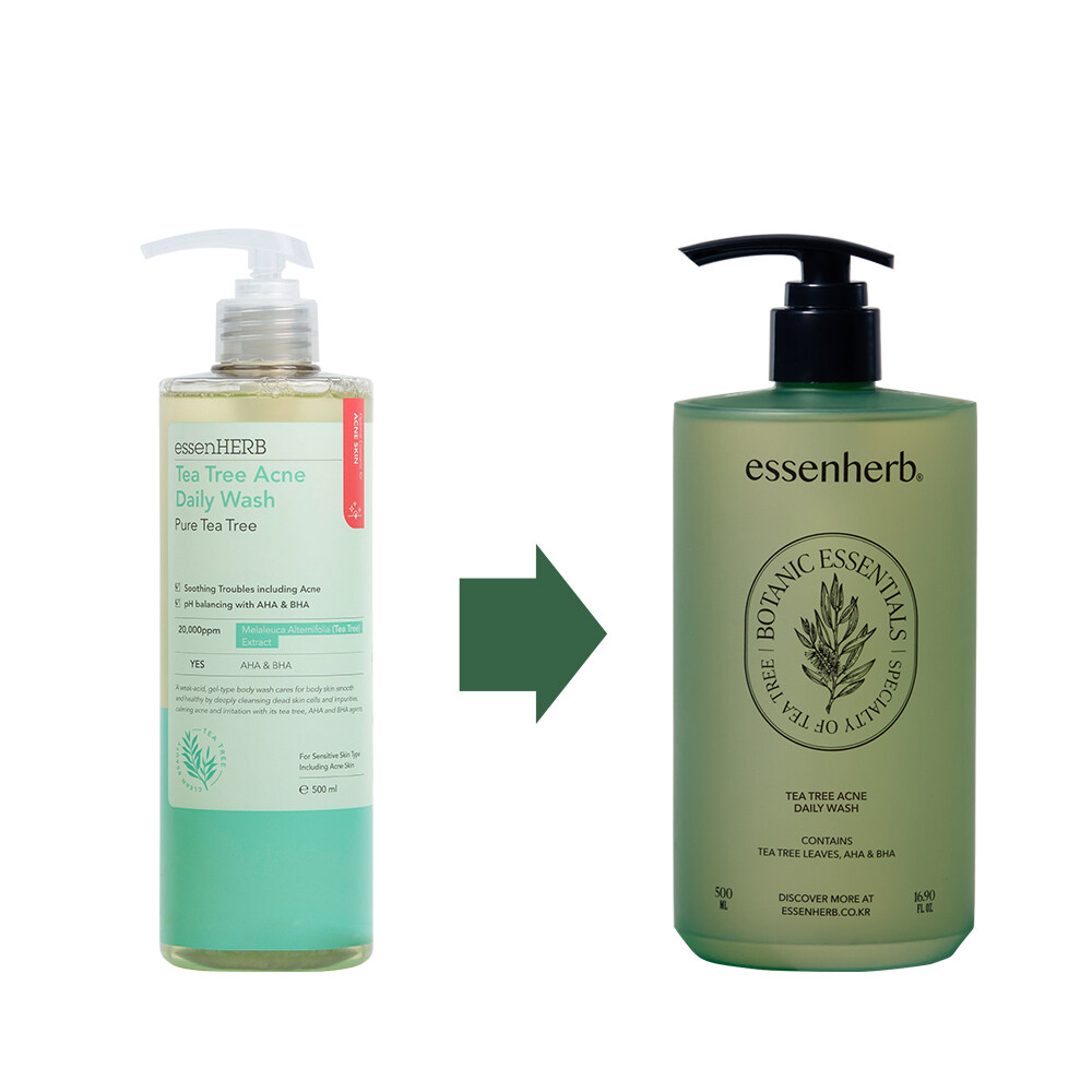 Tea Tree Acne Daily Wash 500mL by essenHERB at GWENCHANDA Korean Cosmetics Shop - 2