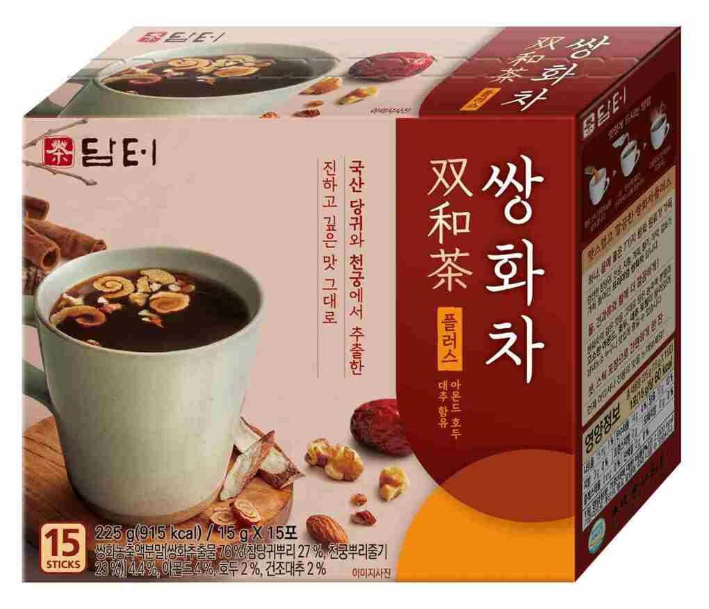 Ssanghwa Tea Plus (Black Herbal Tea) 15 Sticks by Damtuh at GWENCHANDA Korean Cosmetics Shop - 1