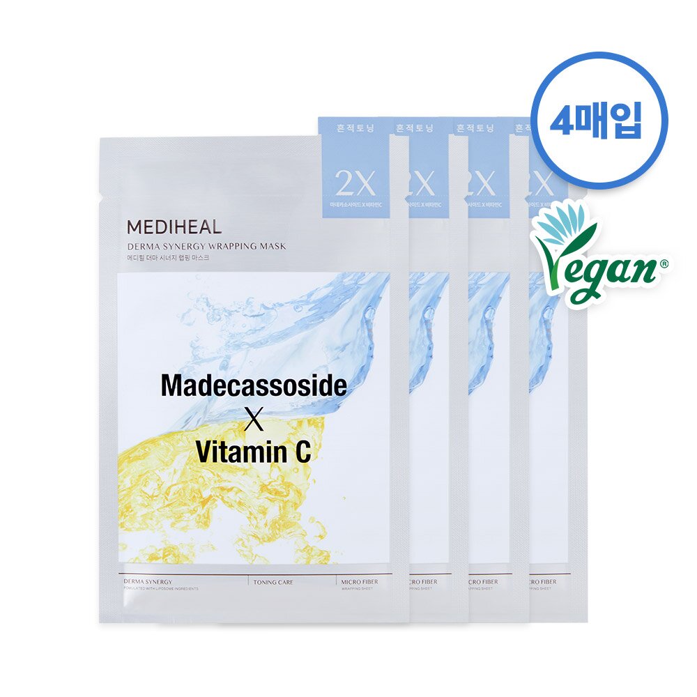Derma Synergy Wrapping Mask Sheet for Toning Care 4P by MEDIHEAL at GWENCHANDA Korean Cosmetics Shop - 1