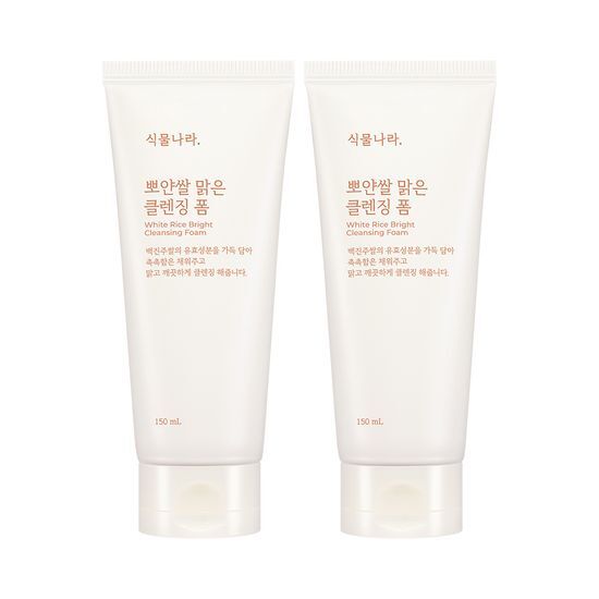 White Rice Bright Cleansing Foam 150mL x 2ea by Shingmulnara at GWENCHANDA Korean Cosmetics Shop - 2