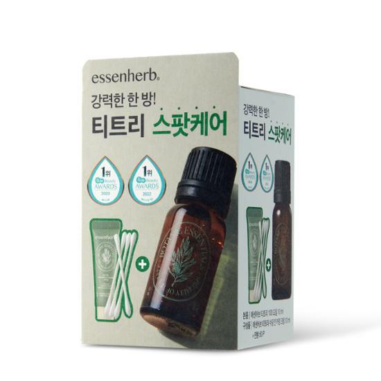 Tea Tree 100 Oil 10mL Special Set (+Cream 10mL+Cotton Swab 50P) by essenHERB at GWENCHANDA Korean Cosmetics Shop - 3