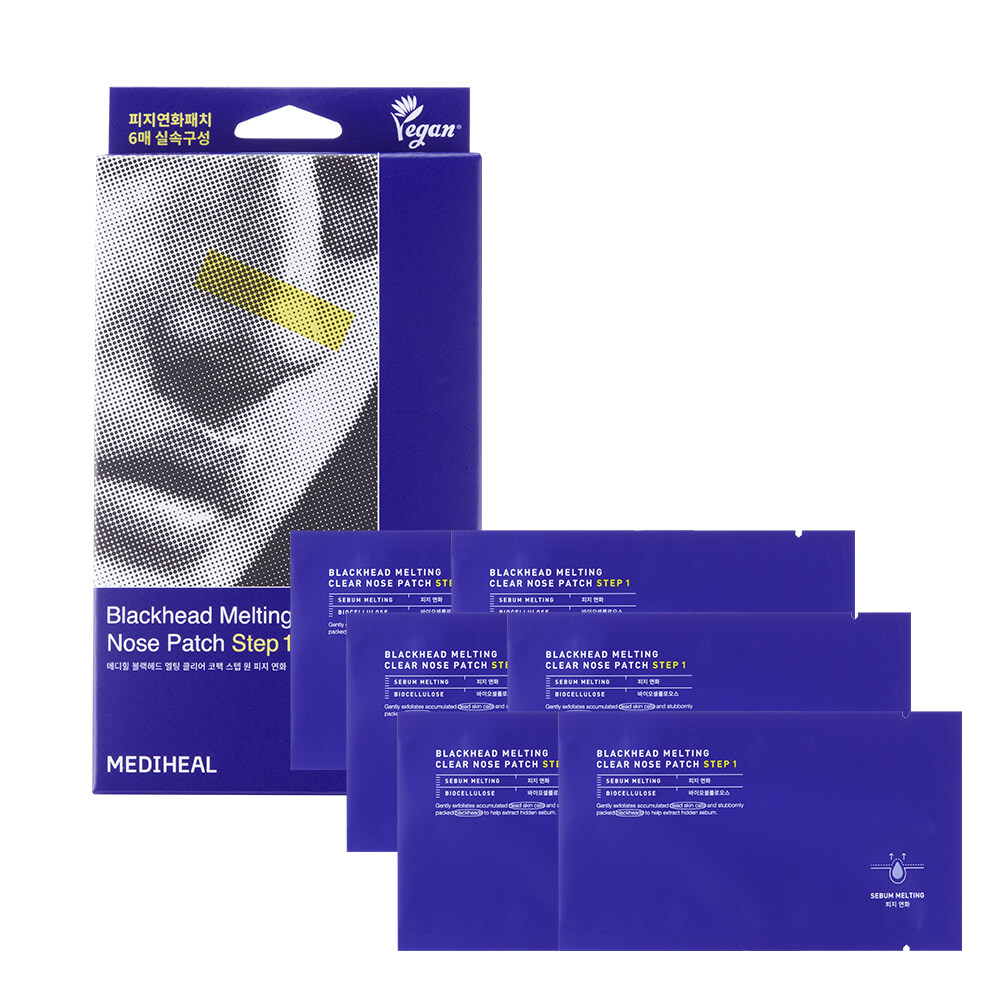 Blackhead Melting Clear Nose Patch Step 1 6P by MEDIHEAL at GWENCHANDA Korean Cosmetics Shop - 3