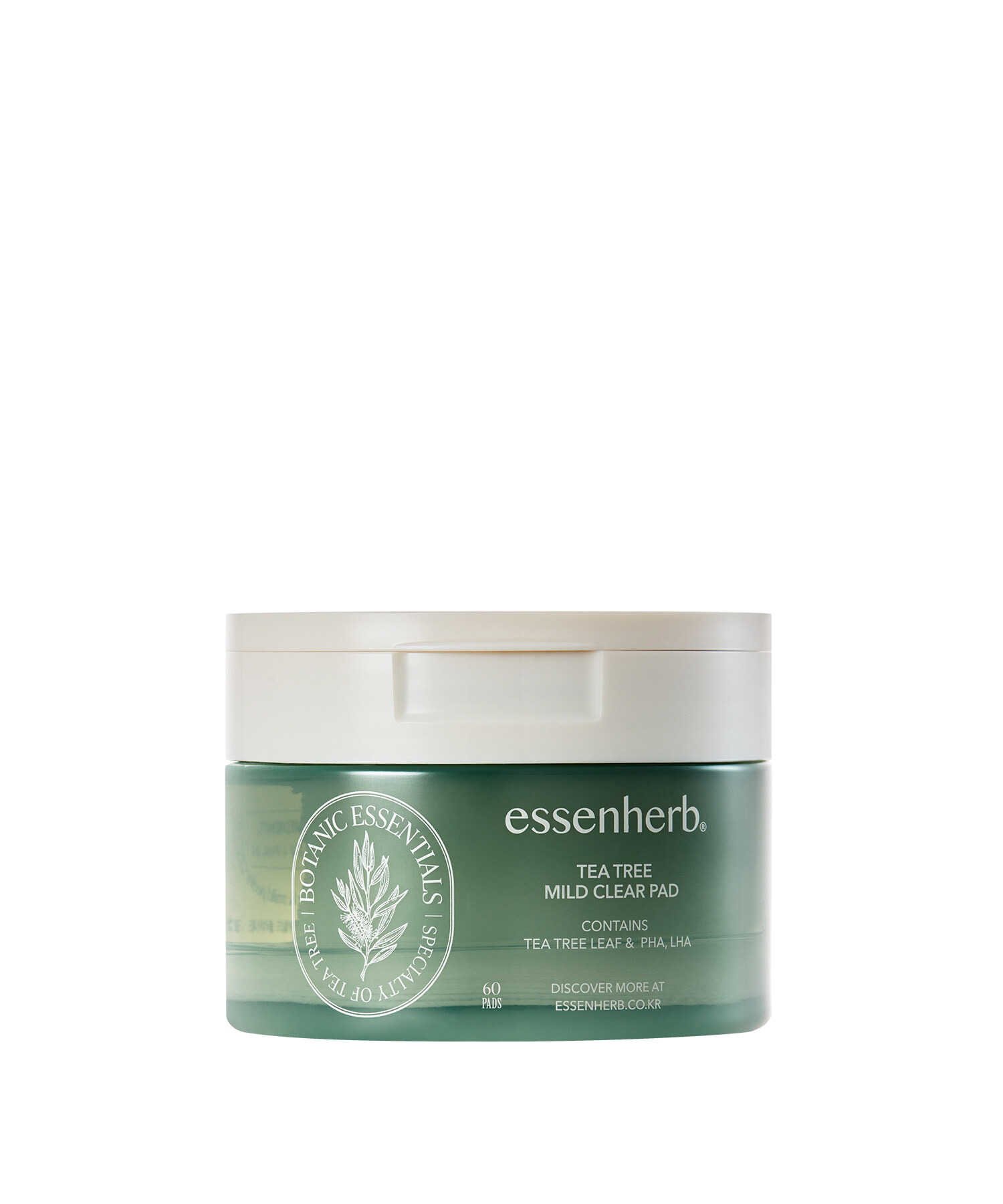 Tea Tree Mild Clear Pad 60P by essenHERB at GWENCHANDA Korean Cosmetics Shop - 3