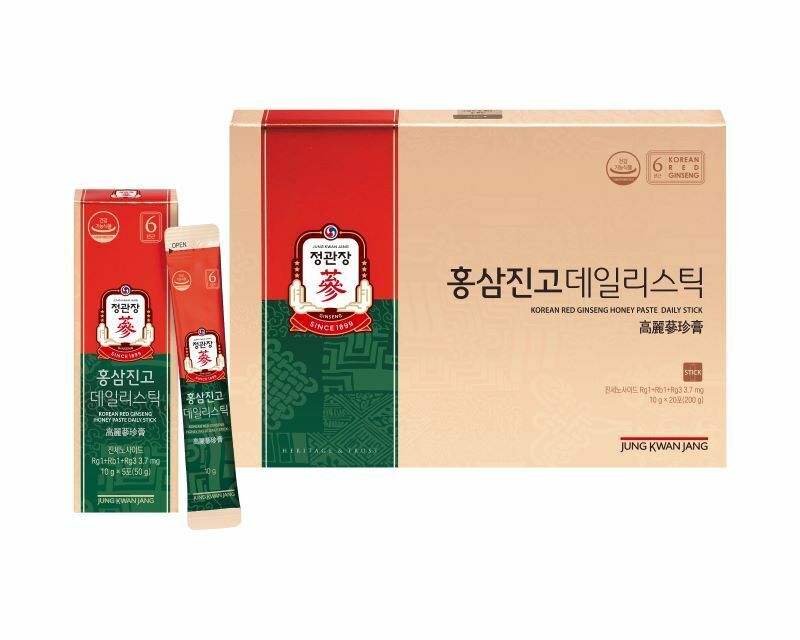 Kwan Jang Korean Red Ginseng Honey Paste Daily Stick (10ml*20 Sticks) (10-day supply) by KGC at GWENCHANDA Korean Cosmetics Shop - 1