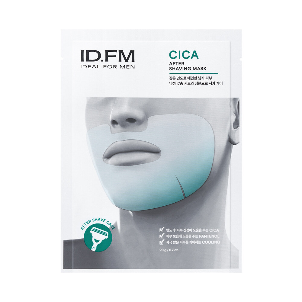 Cica After Shaving Mask Sheet 1ea by Ideal for Men at GWENCHANDA Korean Cosmetics Shop - 2