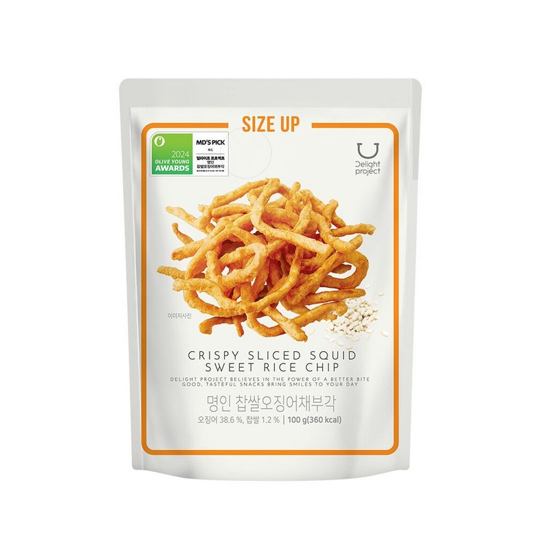 Crispy Sliced Squid Sweet Rice Chip 100g Limited Set by Delight project at GWENCHANDA Korean Cosmetics Shop - 1