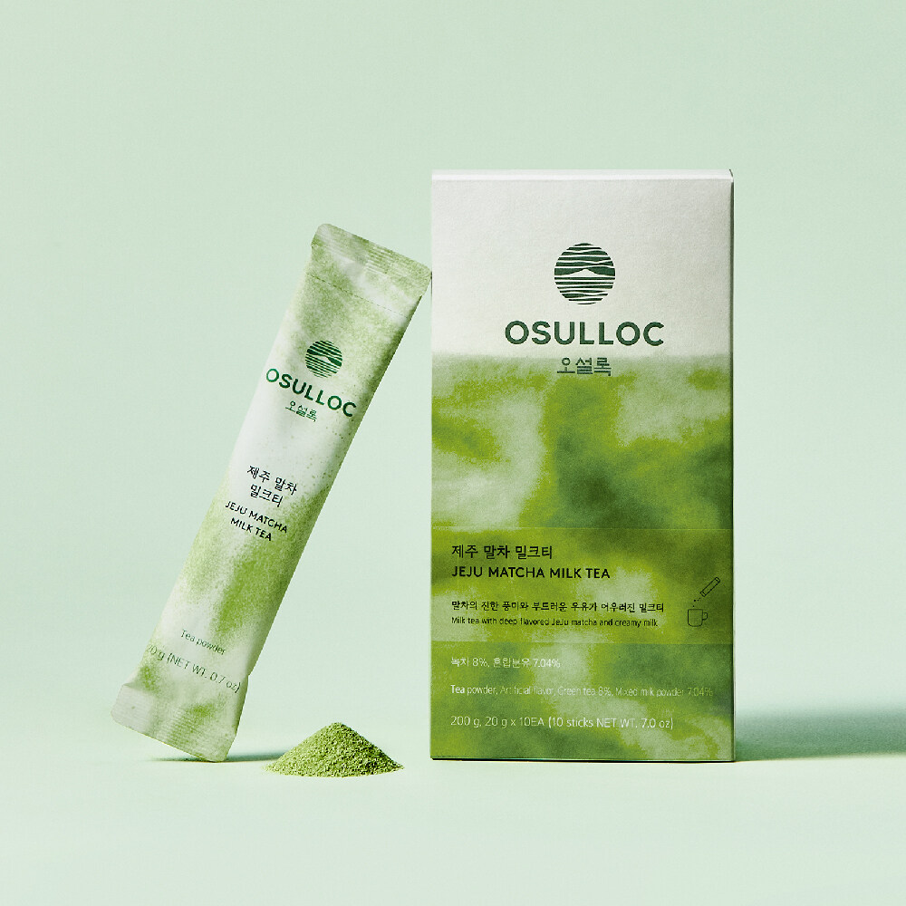 Jeju Matcha Milk Tea 10 Sticks by OSULLOC at GWENCHANDA Korean Cosmetics Shop - 1