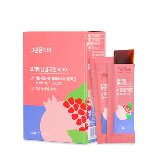 Premium Collagen 5000 15 Sticks (15 days supply) by GREEN MONSTER at GWENCHANDA Korean Cosmetics Shop - 1