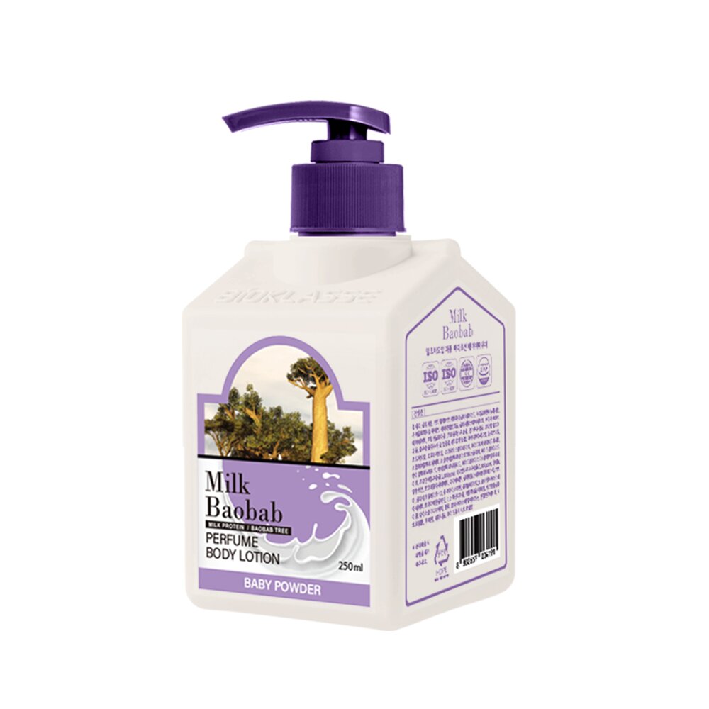 Perfume Body Lotion Baby Powder 250ml by Milk Baobab at GWENCHANDA Korean Cosmetics Shop - 1