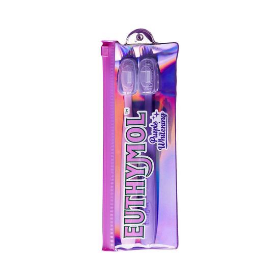 Purple Whitening Tooth Brush Double Pack (+Byeon Woo Seok Photo Stickers) by EUTHYMOL at GWENCHANDA Korean Cosmetics Shop - 4