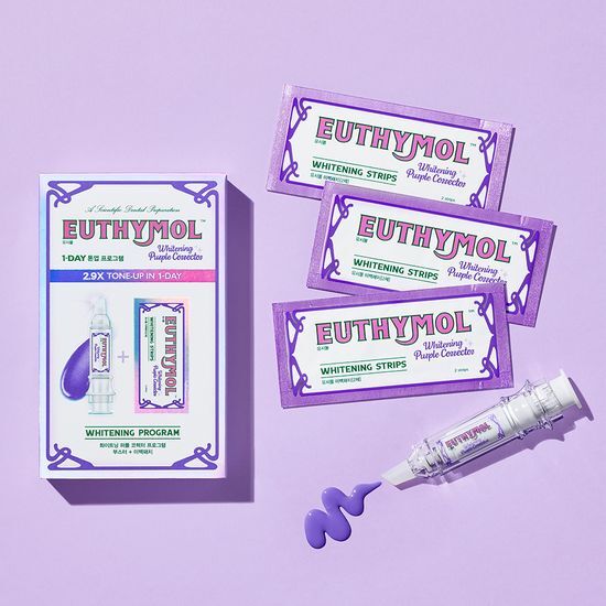 Whitening Purple Booster & Strips 3P by EUTHYMOL at GWENCHANDA Korean Cosmetics Shop - 2