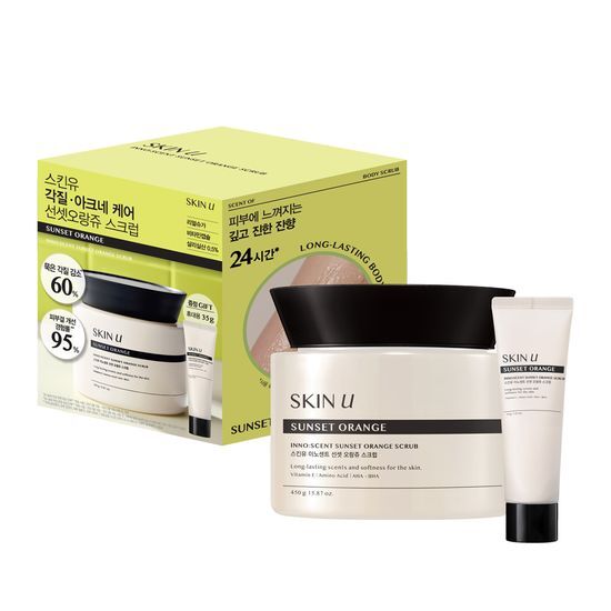 Inno-scent Sunset Orange Scrub 450g (+35g) by Skin U at GWENCHANDA Korean Cosmetics Shop - 3