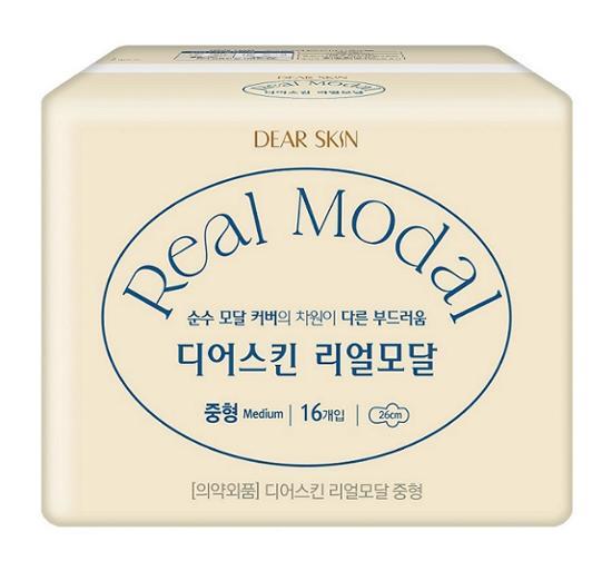 Real Modal Sanitary Pads Medium 16P by DEARSKIN at GWENCHANDA Korean Cosmetics Shop - 2