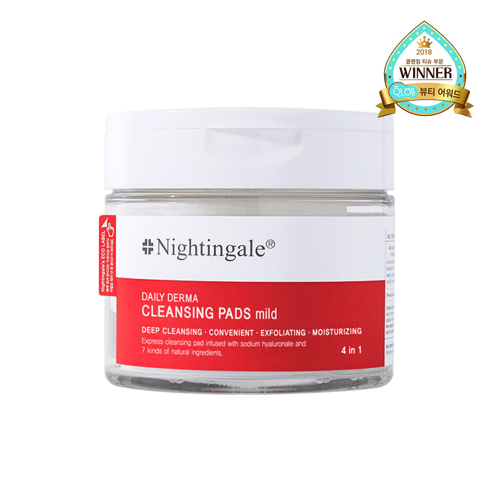 Daily Derma Cleansing Pads Mild 70 Sheets by Nightingale at GWENCHANDA Korean Cosmetics Shop - 1