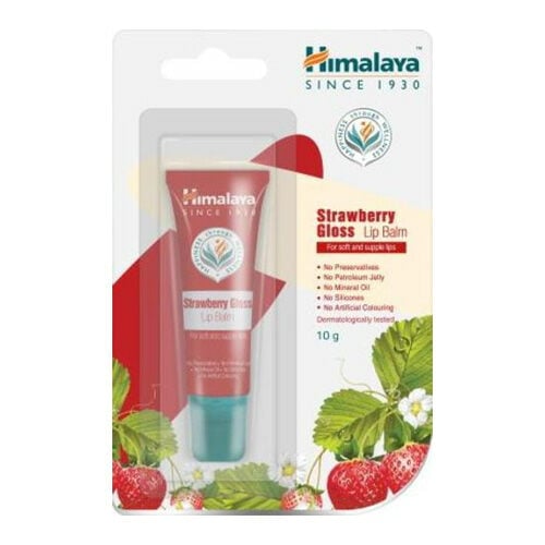 Strawberry Gloss Lip Balm 10g by Himalaya at GWENCHANDA Korean Cosmetics Shop - 1