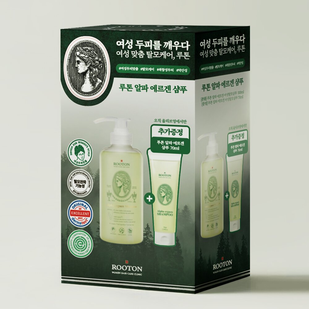 Alpha Erguen Shampoo 500mL+70mL Special Set by rooton at GWENCHANDA Korean Cosmetics Shop - 2