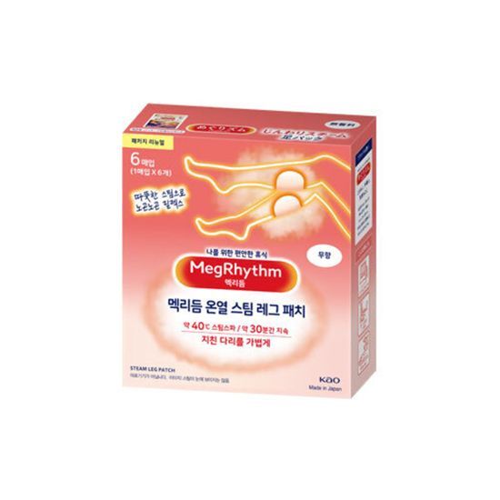 Steam Leg Patch Unscented 6P by Megrhythm at GWENCHANDA Korean Cosmetics Shop - 2
