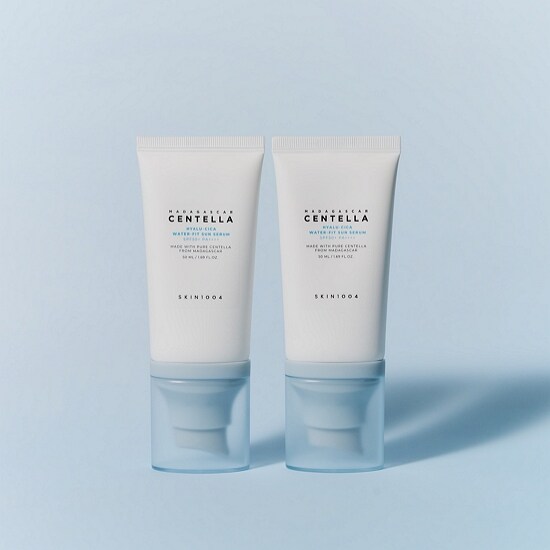 Madagascar Centella Hyalu-Cica Water-Fit Sun Serum 50mL*2ea (Twin pack) by SKIN1004 at GWENCHANDA Korean Cosmetics Shop - 1