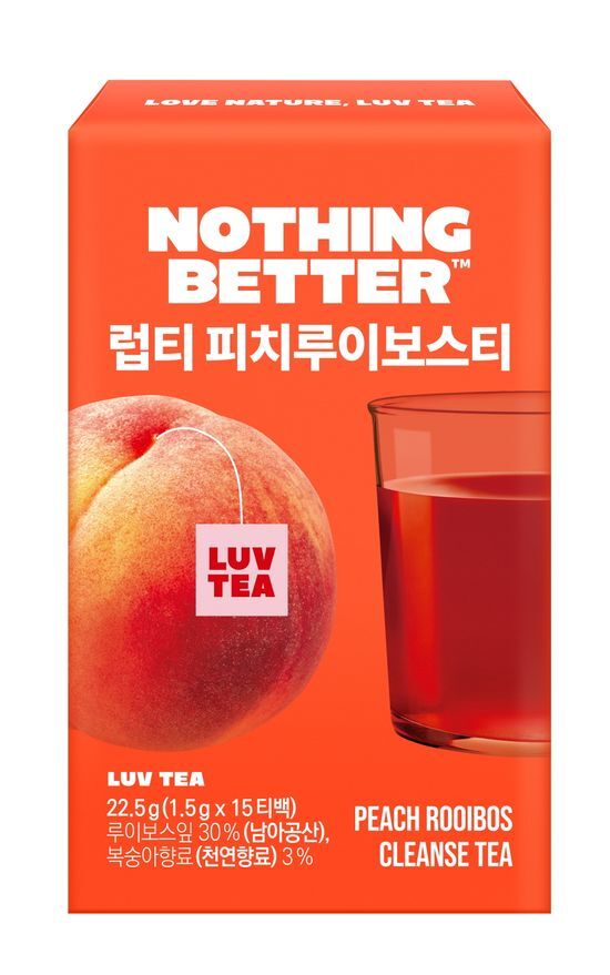 Luv Tea #Peach Rooibos 15ea by NOTHING BETTER at GWENCHANDA Korean Cosmetics Shop - 2
