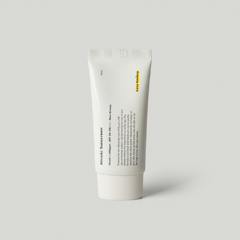 Hinoki Sunscreen 50mL by LazySOCIETY at GWENCHANDA Korean Cosmetics Shop - 1