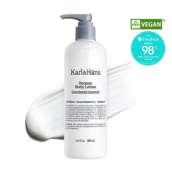 Botanic Body Lotion Gourmand Coconut 390ml by Karl&Hans at GWENCHANDA Korean Cosmetics Shop - 3