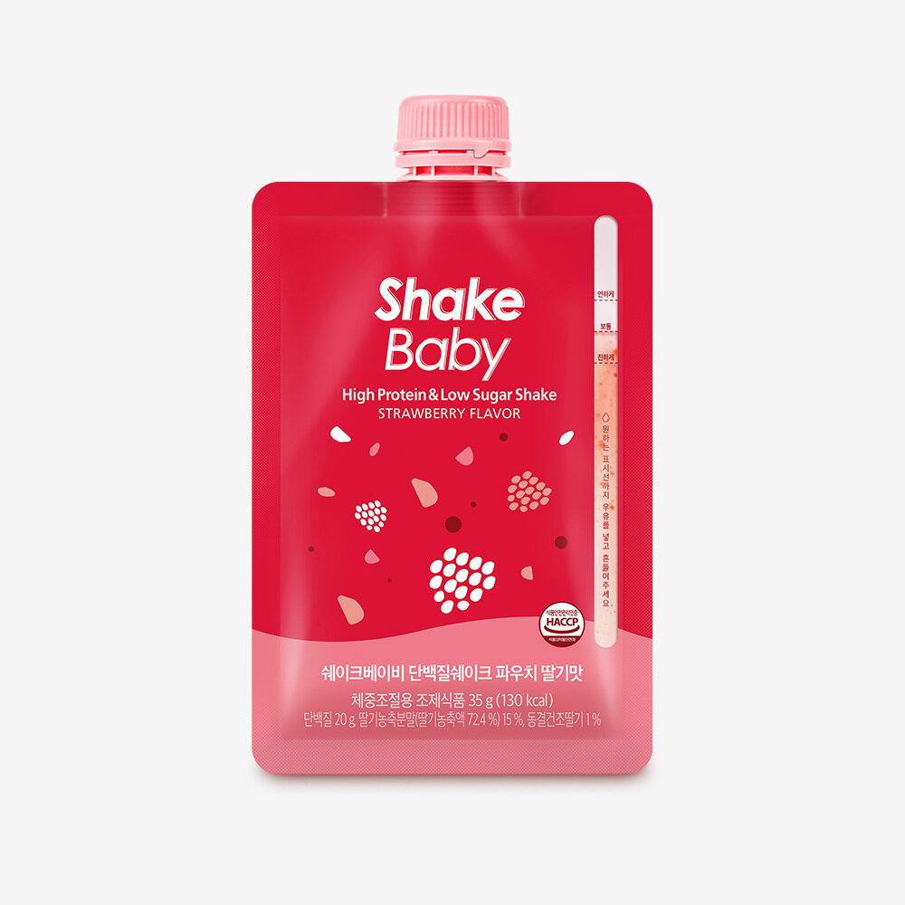 Protein Shake #Strawberry 35g by Shakebaby at GWENCHANDA Korean Cosmetics Shop - 1