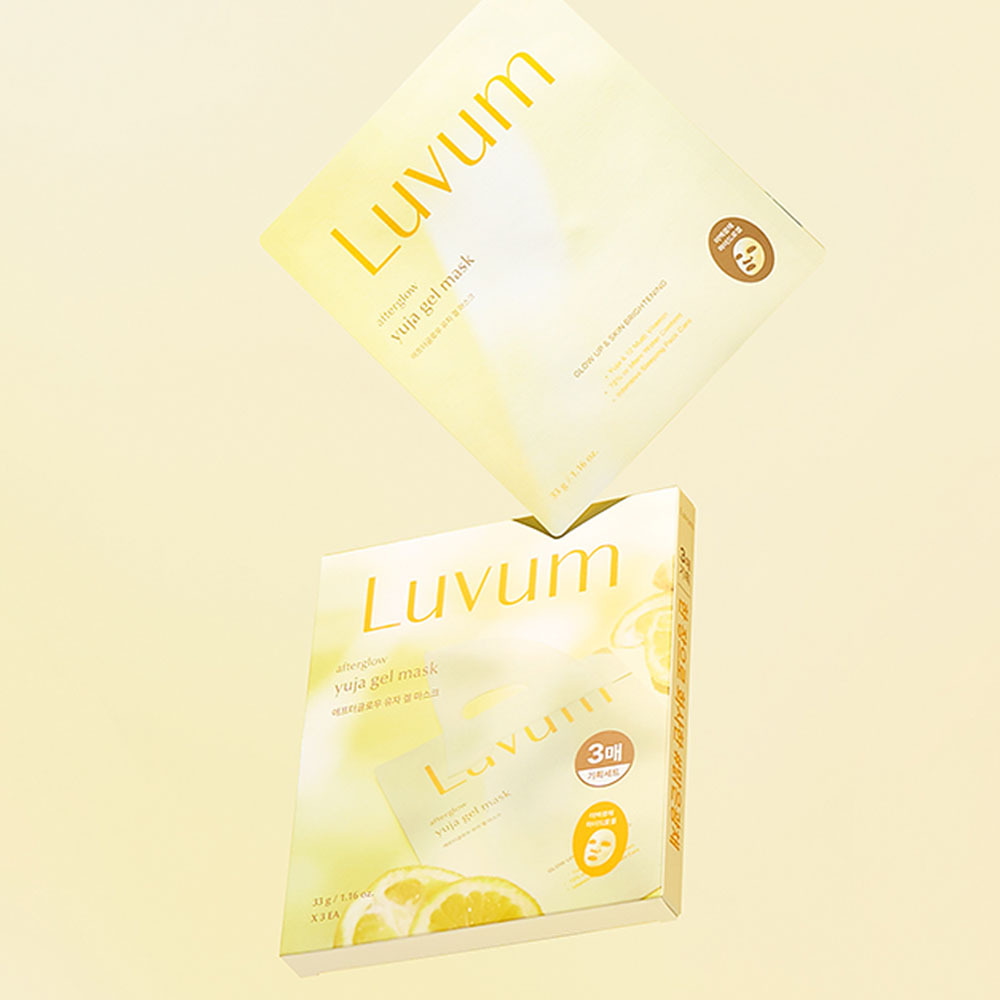 Afterglow Yuja Gel Mask Sheet 3ea by luvum at GWENCHANDA Korean Cosmetics Shop - 2
