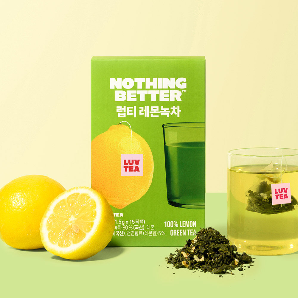 Luv Tea Lemon Green Tea 15ea by NOTHING BETTER at GWENCHANDA Korean Cosmetics Shop - 1