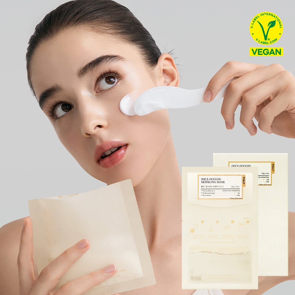 Rice Dough Modeling Mask Sheet 4ea by fully at GWENCHANDA Korean Cosmetics Shop - 1