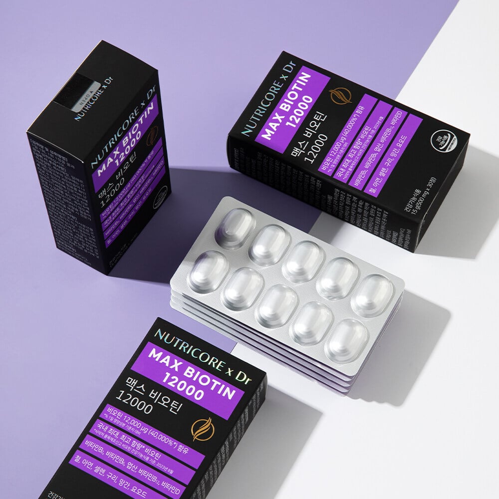 Dr Max Biotin 12000 30 Tablets (30-day supply) by NUTRICORE at GWENCHANDA Korean Cosmetics Shop - 1
