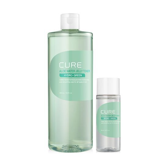 Aloe Water Jelly Toner Special Set 500mL+50mL by Cure at GWENCHANDA Korean Cosmetics Shop - 1