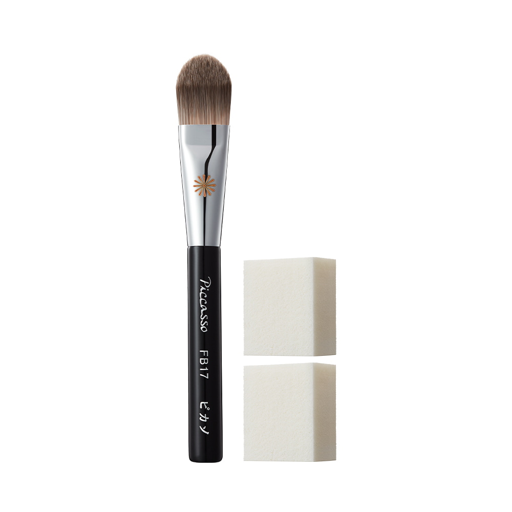 FB17 Foundation Brush Set (+2 Sponges) by PICCASSO at GWENCHANDA Korean Cosmetics Shop - 3