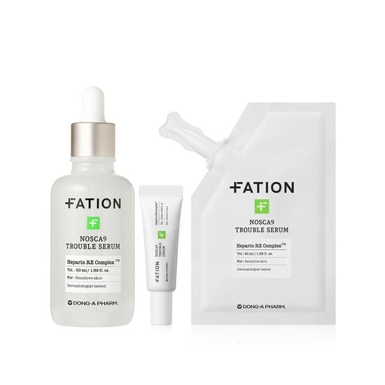 Nosca9 Trouble Serum 50ml Large Set (+Refill 40ml+Cream 10ml) by FATION at GWENCHANDA Korean Cosmetics Shop - 2