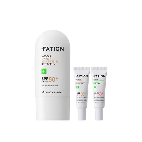 Nosca9 UV Aging Skin Barrier Sun Serum 40ml Set (+Barrier Sun 10ml+Moisture Sun 10ml) by FATION at GWENCHANDA Korean Cosmetics Shop - 2