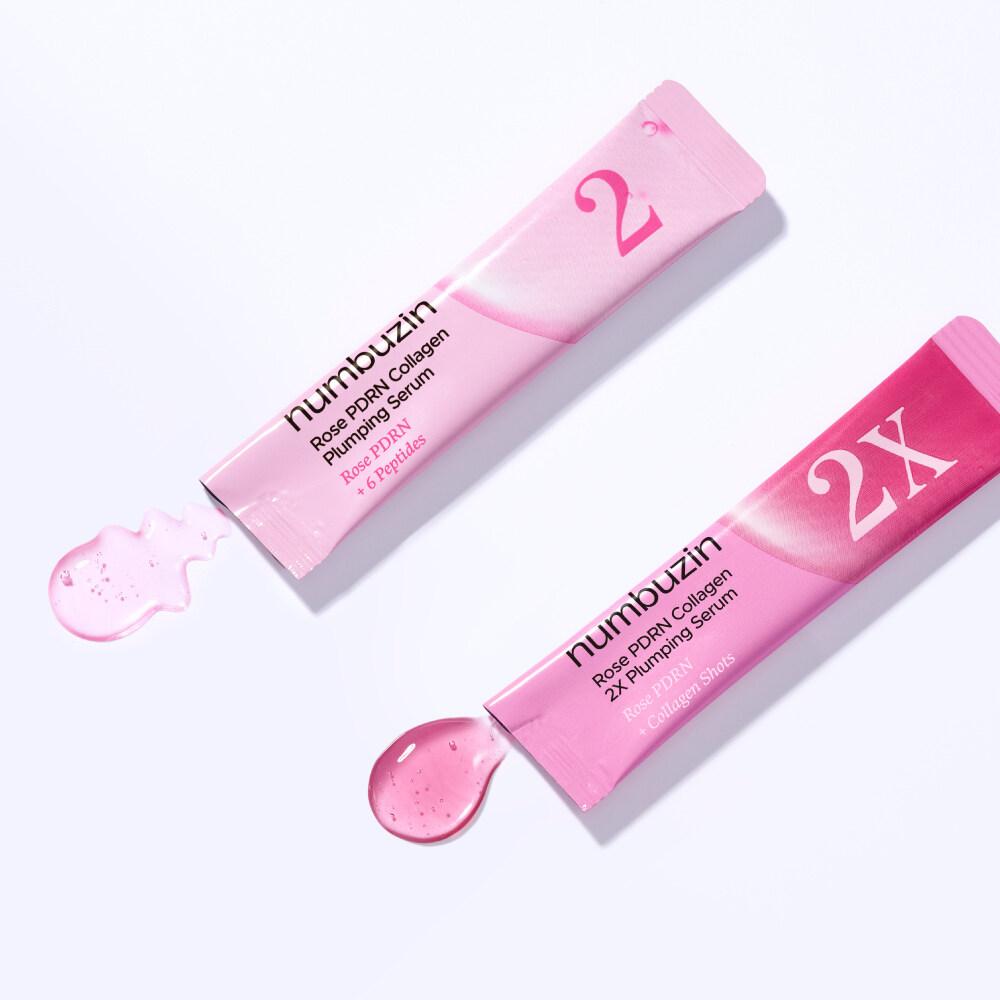 No. 2 Rose PDRN Collagen Plumping Serum Duo 10ml (Mild 1ml*5ea+Intensive 1ml*5ea) by numbuzin at GWENCHANDA Korean Cosmetics Shop - 2