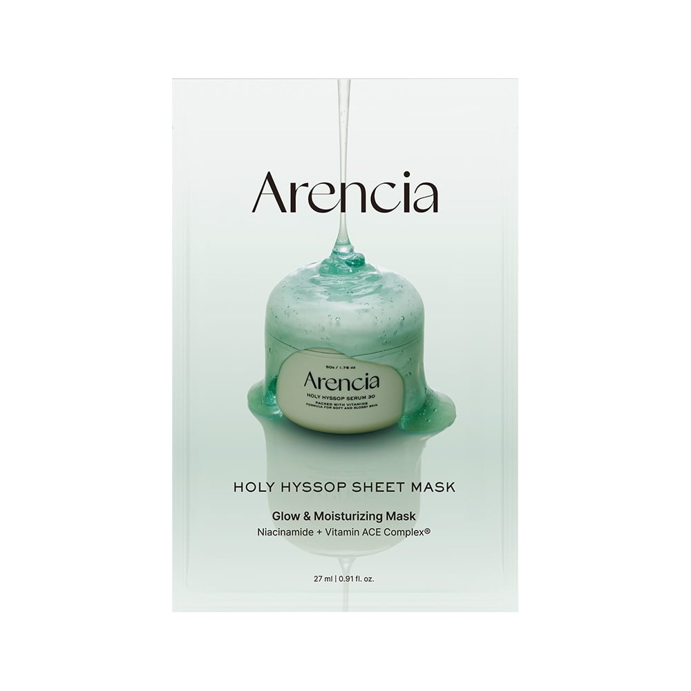 Holy Hyssop Sheet Mask 1ea by Arencia at GWENCHANDA Korean Cosmetics Shop - 2