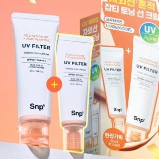 Glutathione + Niacinamide UV Filter Toning Sun Cream 50ml Set (+20ml)