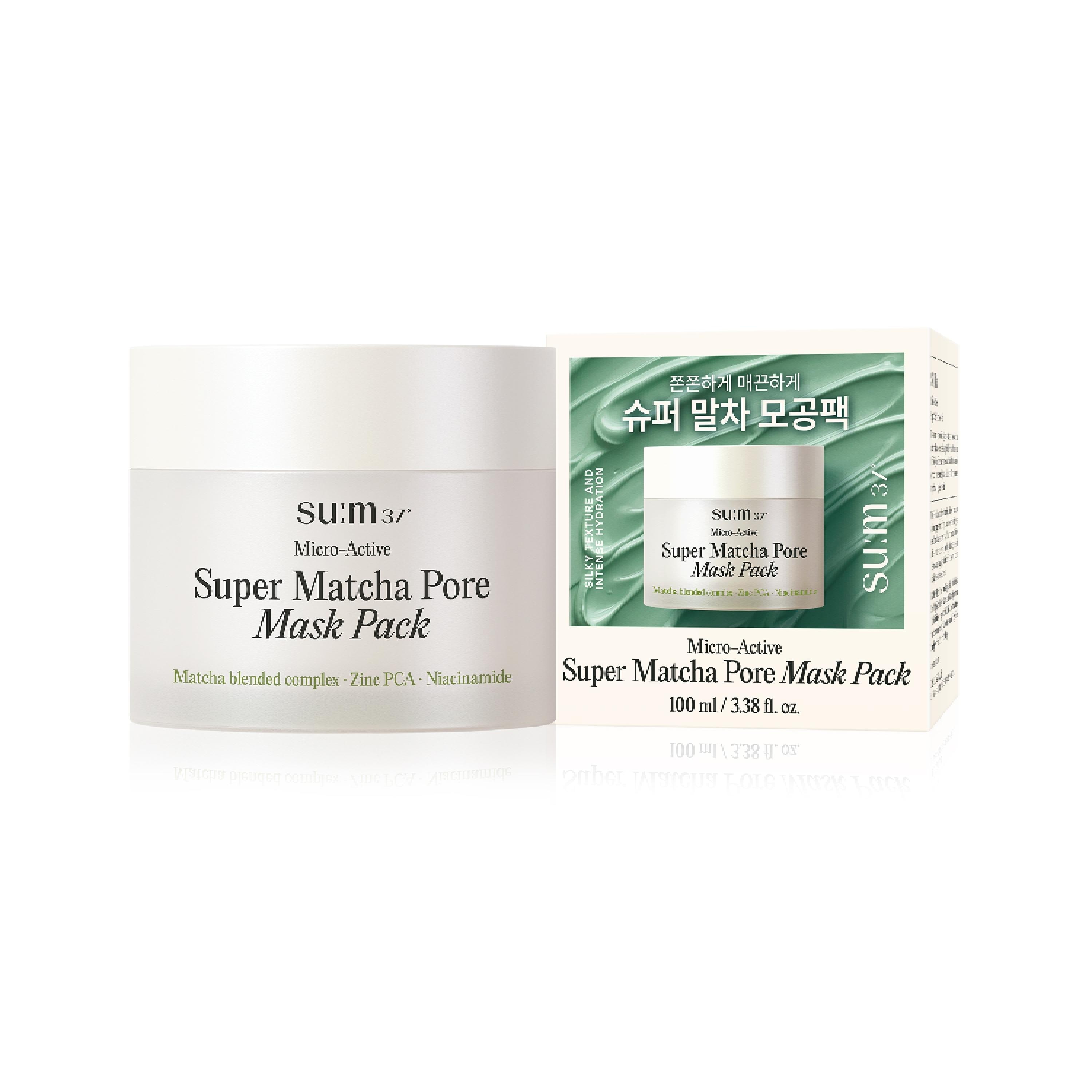 Micro-Active Super Matcha Pore Mask Pack 100ml by SUM37 at GWENCHANDA Korean Cosmetics Shop - 5