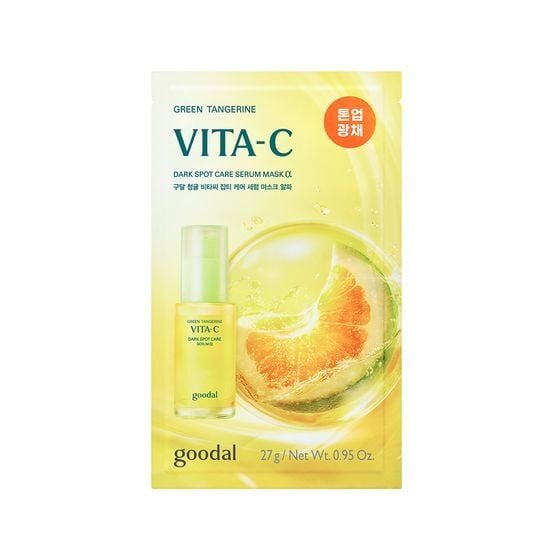 Green Tangerine Vita-C Dark Spot Care Serum Mask Sheet α 1ea by goodal at GWENCHANDA Korean Cosmetics Shop - 2