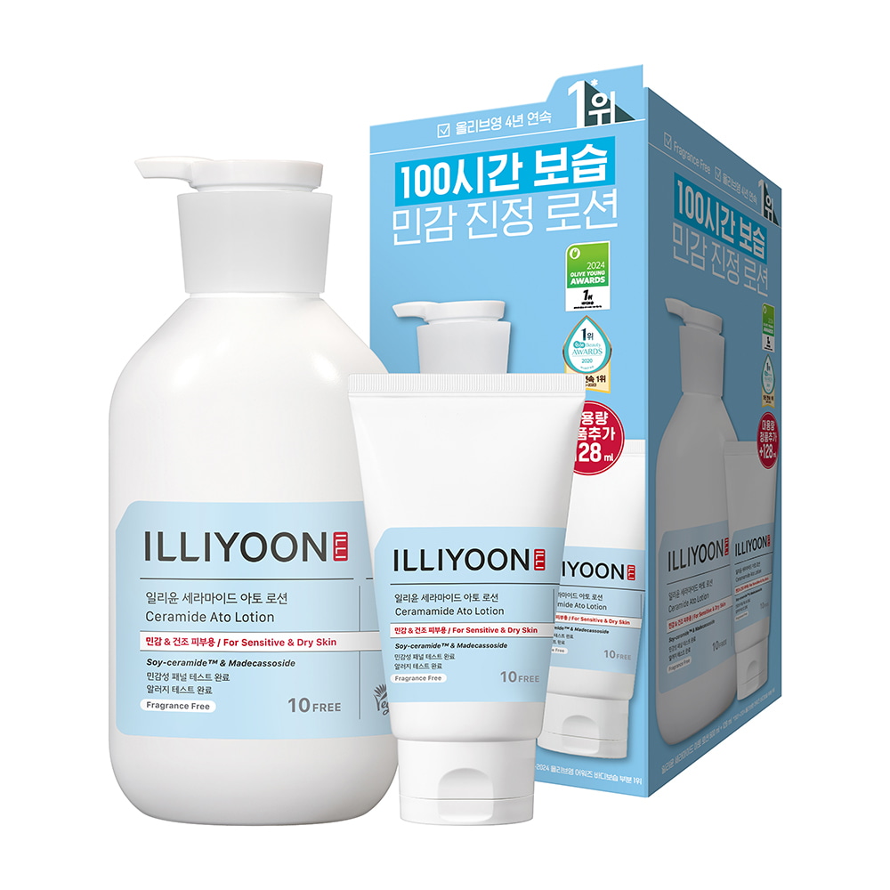 Ceramide Ato Lotion 600mL + 128mL by ILLIYOON at GWENCHANDA Korean Cosmetics Shop - 1