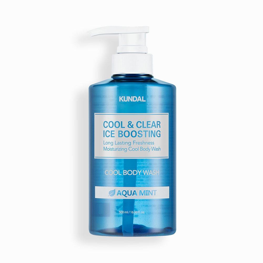 Cool & Clear Ice Boosting Cool Body Wash 500ml #Aqua Mint by KUNDAL at GWENCHANDA Korean Cosmetics Shop - 1